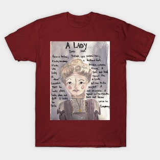 Lady Button Lady Rules T-Shirt